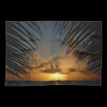 Sunset Through Palm Fronds Kitchen Towel