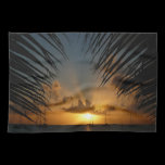Sunset Through Palm Fronds Kitchen Towel