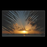 Sunset Through Palm Fronds Rectangle Sticker