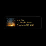 Sunset Through Palm Fronds Return Address Label