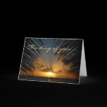 Sunset Through Palm Fronds "Thinking of You" Card