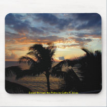 Sunset through the Palms mousepads
