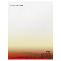 Sunset Tractor Illustration Letterhead Design