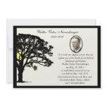 Sunset Tree Photo Death Announcement Card