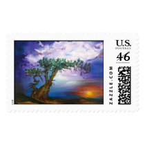 Sunset Tree Postage stamps