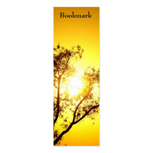 Sunset Trees "bookmark" skinny business card (front side)