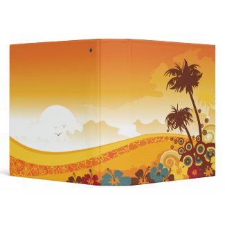 sunset tropical bliss notebook binder