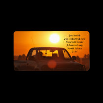 Sunset truck rider labels