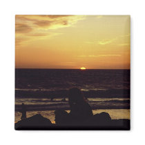 Sunset Venice Beach CA. magnets by toyhouse Sunset Venice Beach CA. magnets