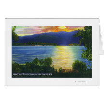 Sunset View of Prospect Mountain Greeting Card