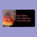 Sunset View Through Winter Trees Address Labels