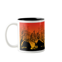 sunset village mug by VioDeSign sunset village mug