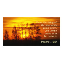 Sunset w/bible verse photo card