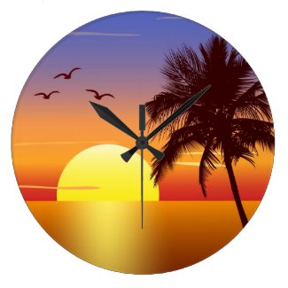 Sunset wall clock