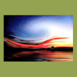 Sunset Wave Poster