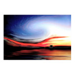 Sunset Wave Poster