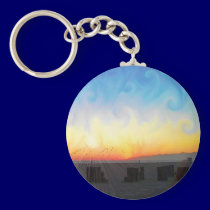 Sunset Waves Keychain