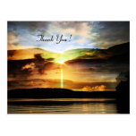 sunset wedding thank you card post cards