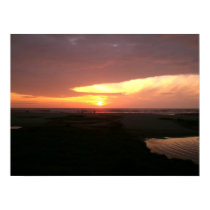 Sunset when the tide is out posters