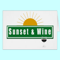 Sunset & Wine Card cards