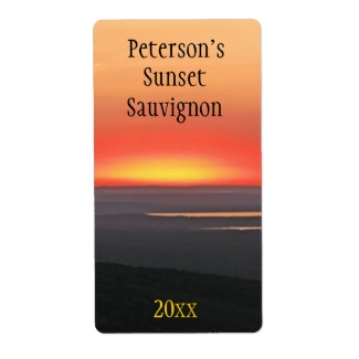 Sunset Wine Label