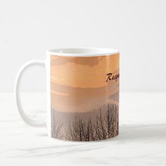 Sunset with Bare Trees Earth Day zazzle_mug