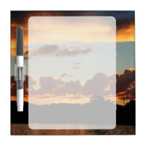 Sunset with Clouds Over a Lake V2 dry erase boards