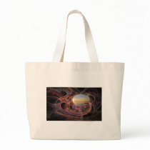 Sunset with Fraktal Tote Bag