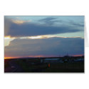 Sunset With Lighting Bolt Card