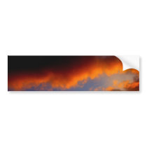 Sunset with Orange Clouds and Blue Sky Bumper Sticker