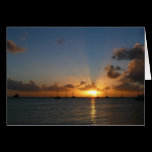 Sunset with Sailboats Card