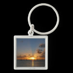 Sunset with Sailboats Keychain