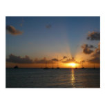 Sunset with Sailboats Postcard