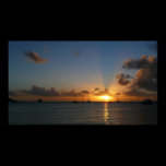 Sunset with Sailboats Print