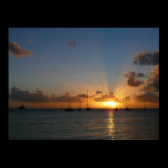 Sunset with Sailboats Print