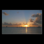 Sunset with Sailboats Sticker