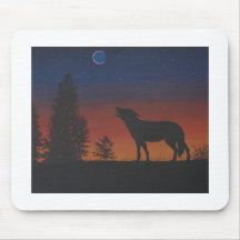 Sunset Wolf Mousepad