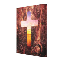 spirituality, sunset, wood, god, cross, vintage, landscape, jesus, dream, canvas print, ocean, religion, cute, boho, cool, sea, beautiful, pattern, nautical, crucifix, wooden, religious, beach, wrapped canvas, [[missing key: type_wrappedcanva]] with custom graphic design