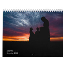 Sunsets in Iceland calendars