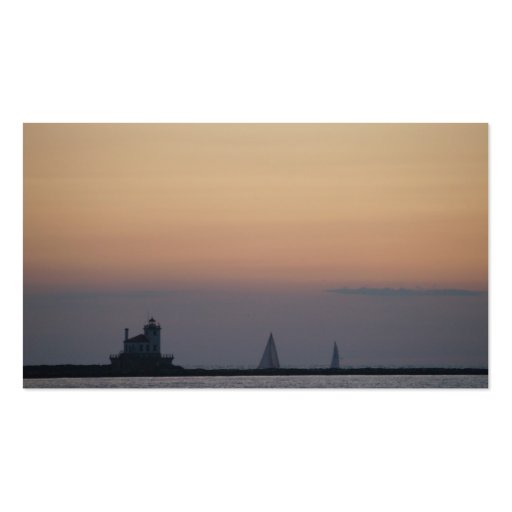 Sunsets, Sailboats and Lighthouse Business Card (back side)