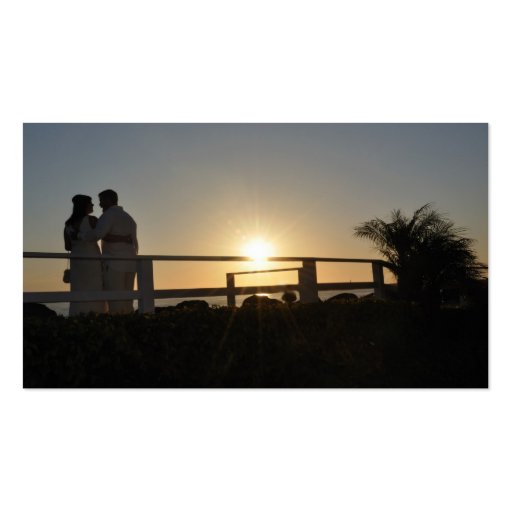 sunsetwedding business card template (front side)