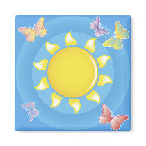 Sunshine and Butterflies magnets