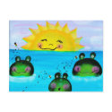 SUNSHINE and Frogs Postcard