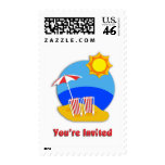 Sunshine Beach Day You're Invited Postage