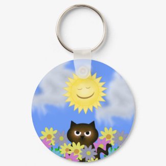 Sunshine Collection Keychain with Kitty keychain