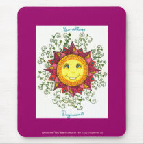 Sunshine Daydreams - Mousepad (fuschia) by noobeegin Sunshine Daydreams - Mousepad (fuschia)