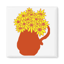 Sunshine flowers magnet