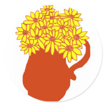 Sunshine flowers stickers
