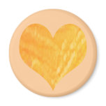 Sunshine Golden Heart Fridge Magnets