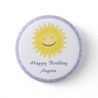 Sunshine Happy Birthday Button button